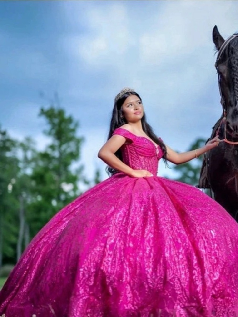 Mori Lee Vizcaya by Mori Lee Jewel Beaded Glitter Tulle Quinceañera Dress Pink
